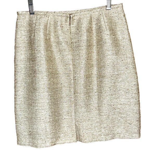 Le Suit 8P Champagne Beige 3-Piece Blazer Vest Skirt Set Quiet Luxury Career - Picture 7 of 12